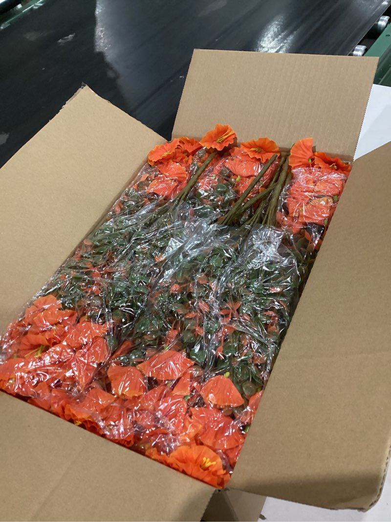 Condition photo showing Good Condition for Waipfaru Fall Flowers Artificial for Decoration, 36 Bundles Fake Fall Flowers, UV Resistant Artificial Petunias Plants for Outdoors, Home Decor Planter Porch Decoration, Pot Not Include, Green Orange Brown 36 Bundles