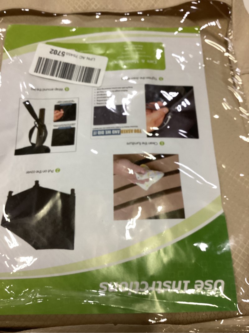 Condition photo showing New/Like New for outdoor loveseat cover,waterproof for outdoor couch cover, outdoor sofa covers, patio furniture covers, patio furniture set, 86" w x 44" d x 27.5" h beige beige 86" w x 44" d x 27.5" h