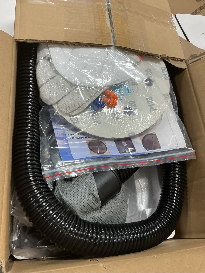 Condition photo showing Good Condition for Drywall Sander, 1000W Popcorn Ceiling Removal Tool, Automatic Drywall Sander with Vacuum Dust Collection, LED Light, 6 Variable Speed 800-2200RPM,15Pcs Sanding Discs, Foldable & Extendable Handle Orange Red