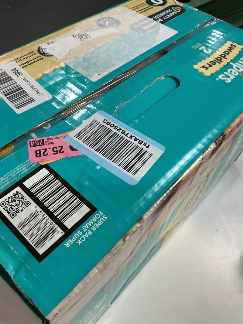 Condition photo showing New/Like New for Pampers Swaddlers Diapers, Size 2 (10-22 lbs), 84 Count, Absorbent, Keeps Baby Dry and Comfortable, Skin Safe Disposable Baby Diaper (Packaging May Vary) Size 2 84