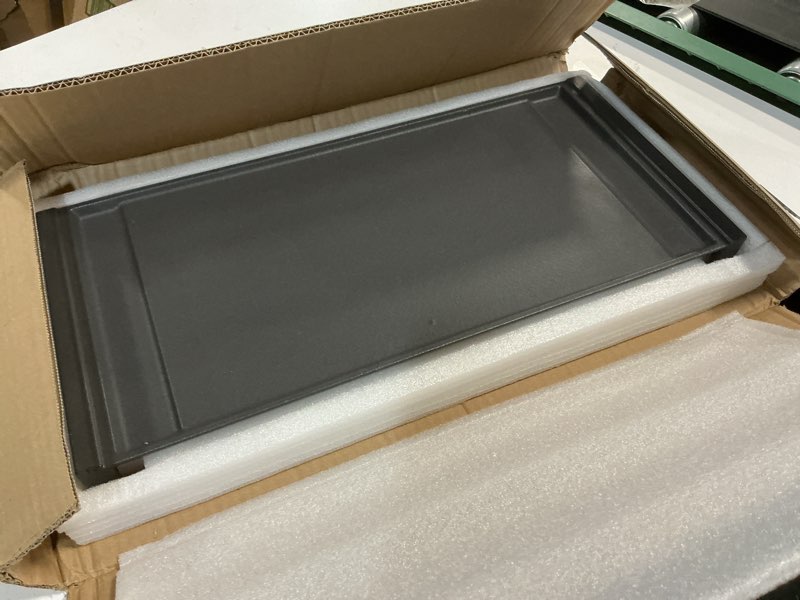 Condition photo showing New/Like New for wb31x24738 griddle replacement for ge gas stove griddle plates parts wb31x24998, stove top cast iron griddle pan for ge gas range center jgb700sej4ss jgss66sel3ss jgbs66rekss stove parts