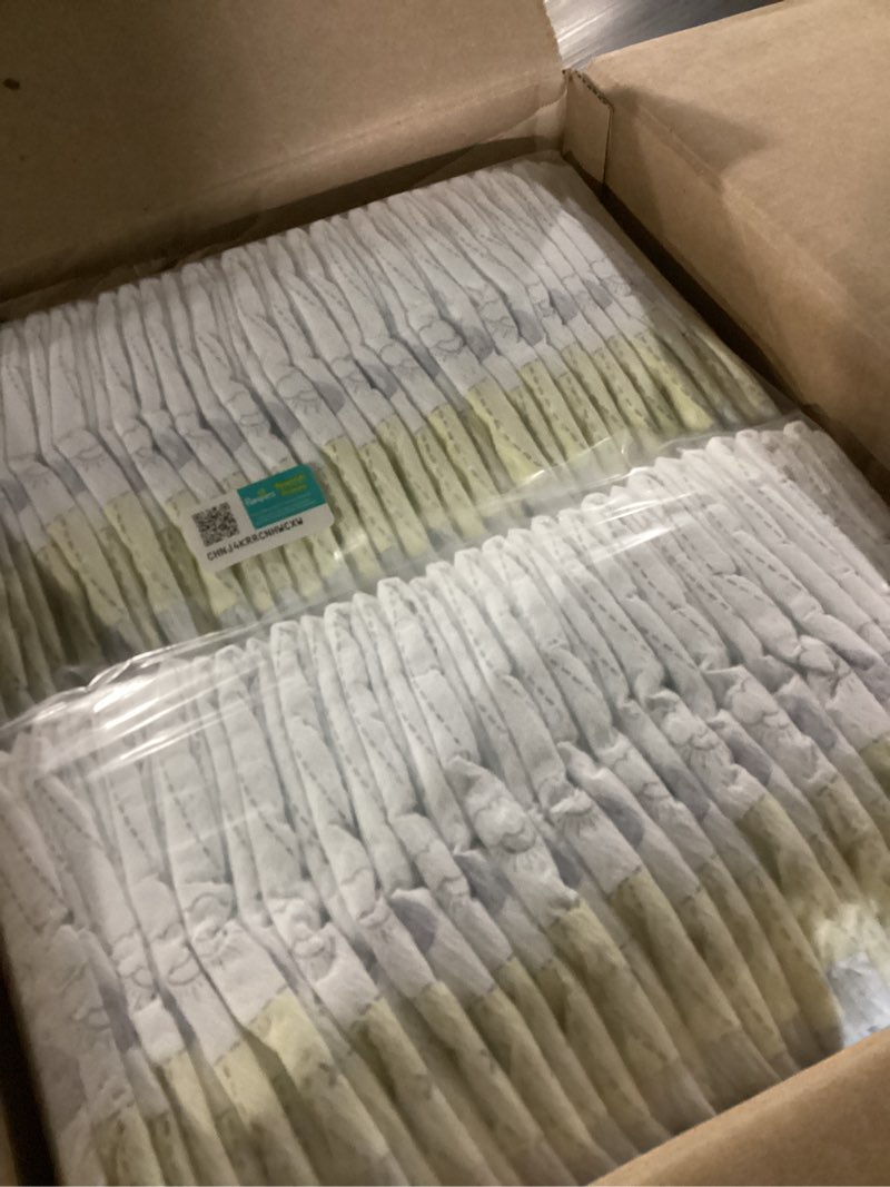 Condition photo showing New/Like New for pampers swaddlers diapers, size 1 (8-14 lbs), 198 count, absorbent, keeps baby dry and comfortable, skin safe disposable baby diaper (packaging may vary) size 1 198