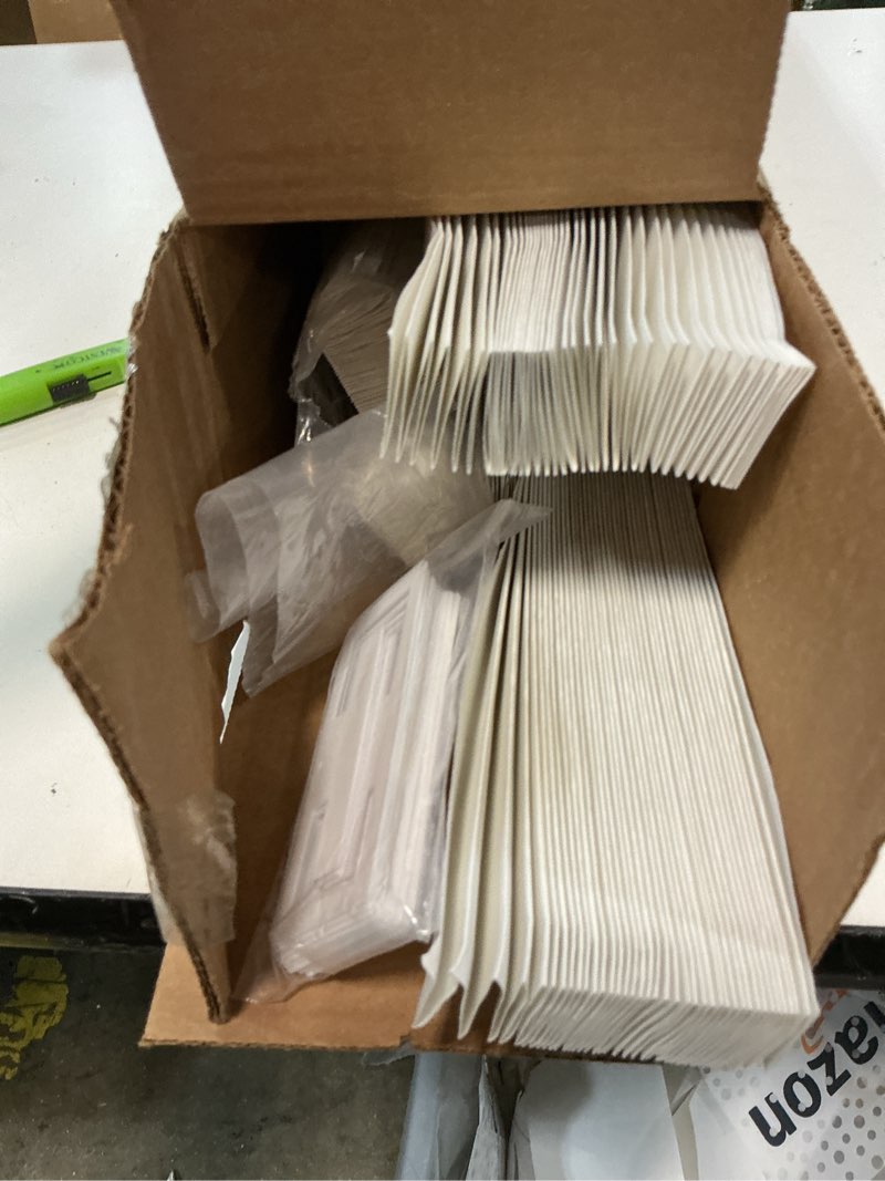 Condition photo showing Good Condition for 6 packs temporary blinds for indoor windows, light filtering paper shade, easy to cut and install, 36" w x 72" l, black out window cover with 12 clips, white