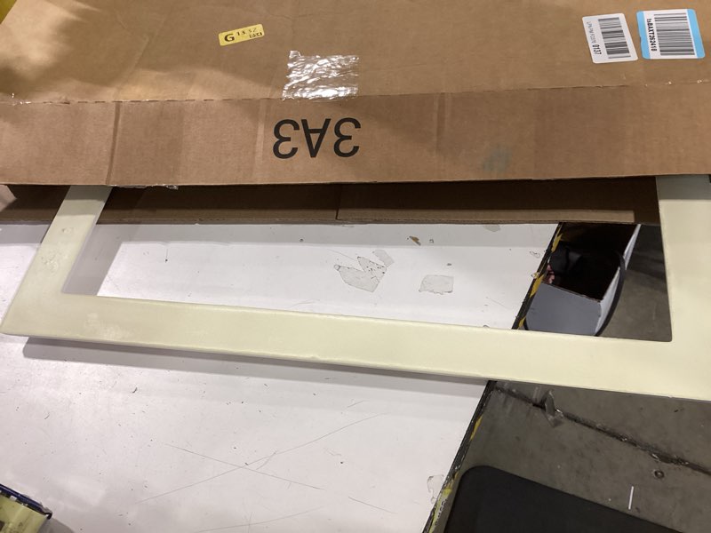 Condition photo showing As Is for ekena millwork pnl16x24as-01 16"w x 24"h x 1/2"p ashford molded classic wainscot wall panel, ?factory primed white 16-in. w x 24-in. h 1