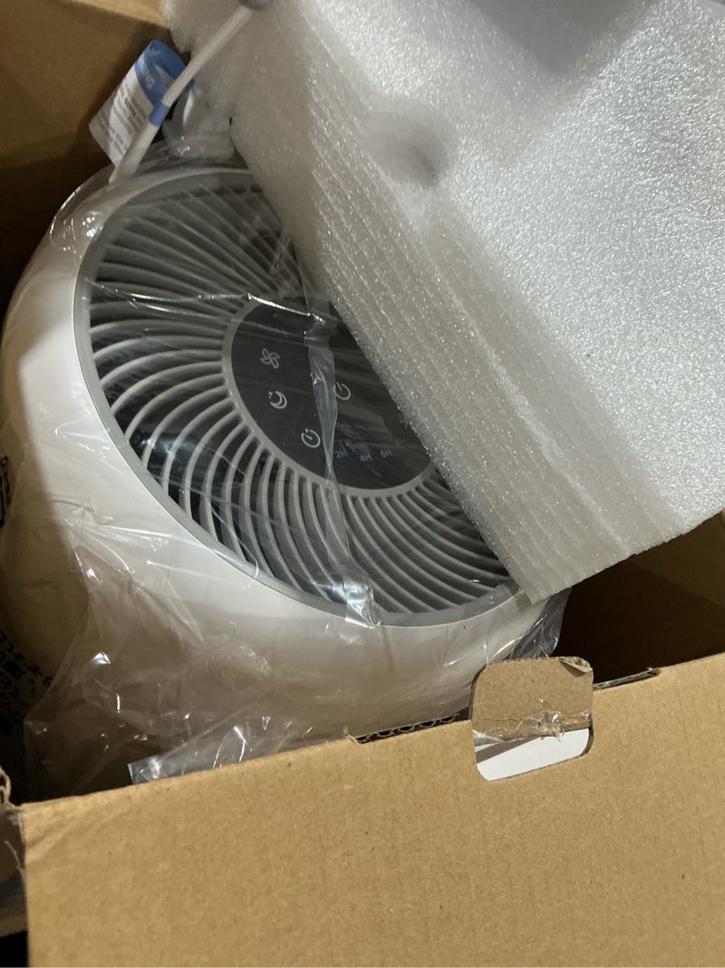 Condition photo showing Good Condition for levoit air purifier for home allergies pet hair in bedroom, covers up to 1073 ft² by 56w high torque motor, aham verifide, 3-in-1 filter with hepa sleep mode, remove dust smoke odor, core300-p, white