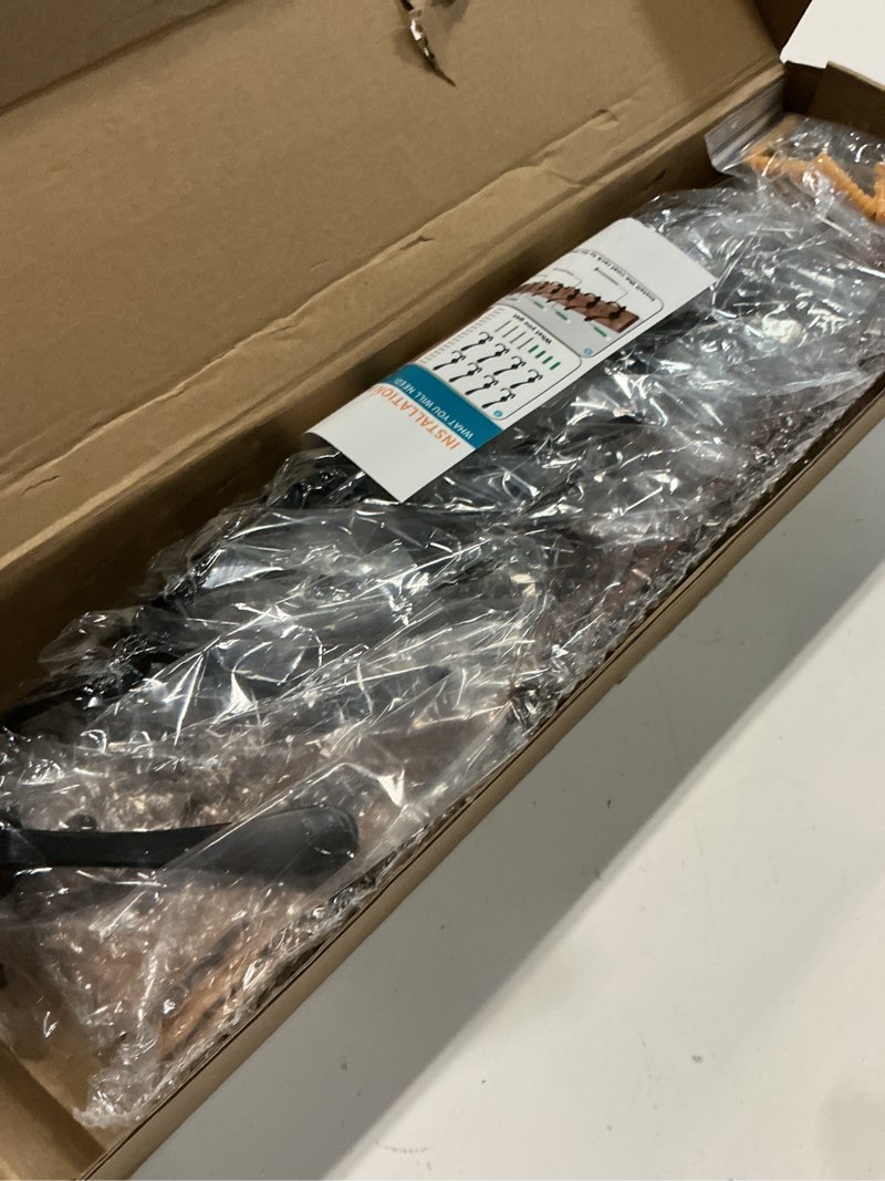 Condition photo showing Good Condition for 32.2'' Large Coat Rack Wall Mount Coat Hooks Coat Hanger with 8 Metal Black Triple- Hooks Brown Pine Real Wood Plank Hat Rack for Wall Hooks for Hanging Coat Hat Jacket 1 Item-8 Hooks Brown Plate & Black Hook