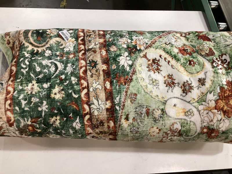 Condition photo showing Good Condition for 8x10 Area Rugs Washable,Green Rug for Living Room Bedroom Dining Room,Large Boho Vintage Bohemian Distressed Oriental Carpet Non Slip 8'x10' Green