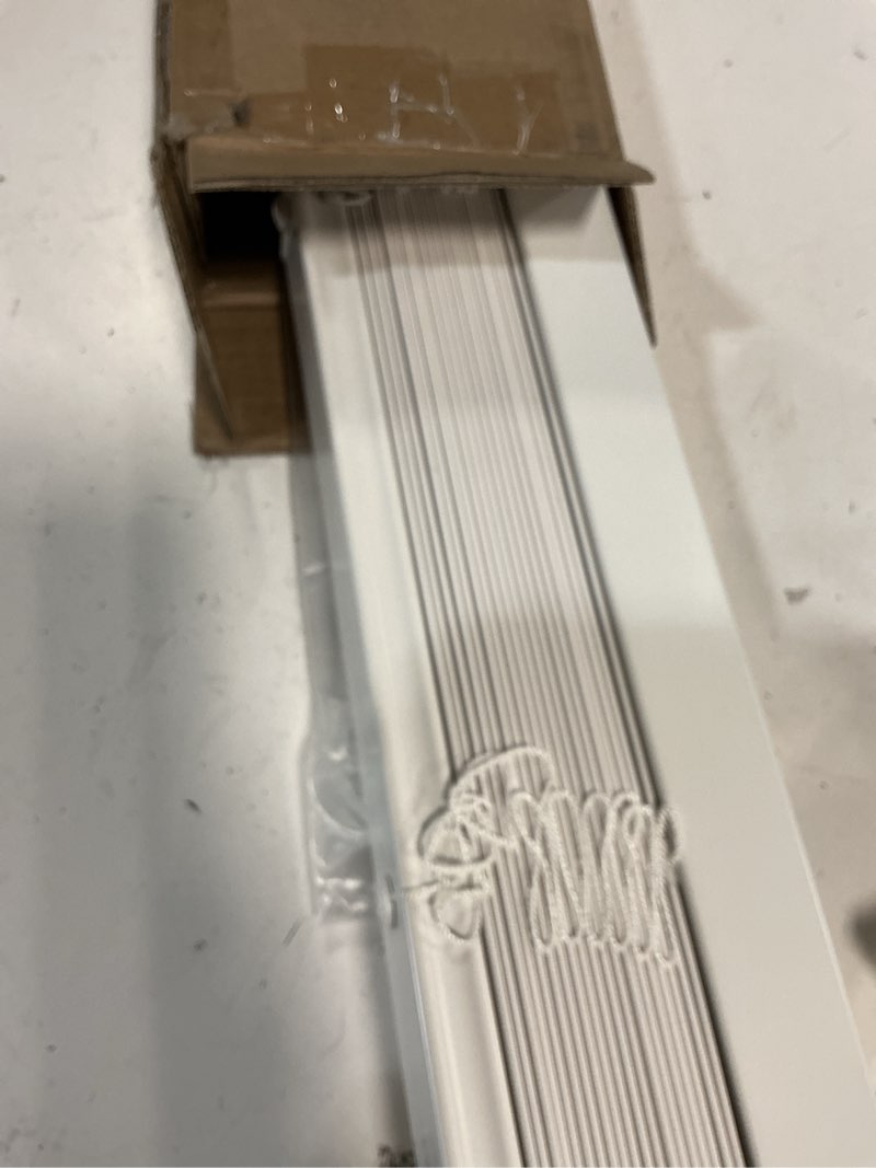 Condition photo showing Good Condition for lazblinds 2-inch cordless faux wood blinds with royal valance, room darkening horizontal window blinds, inside mount blinds for windows - fit for window 23" w x 36" h - white white 23"w x 36"h