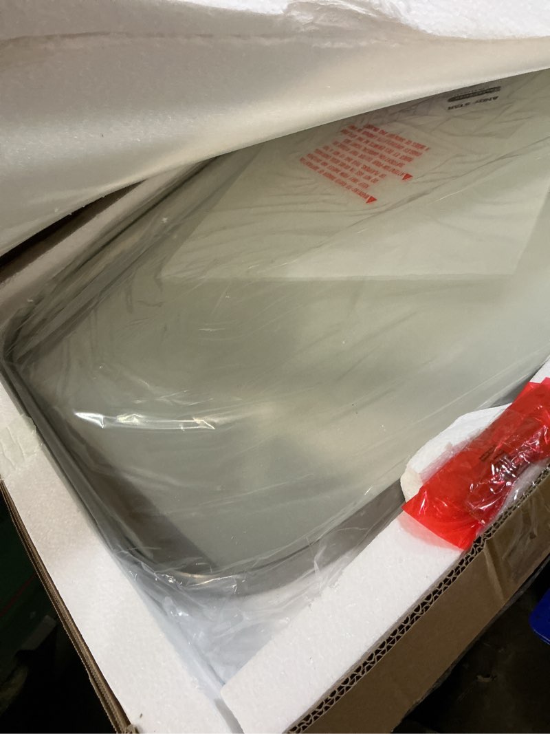 Condition photo showing New/Like New for ANDY STAR Brushed Nickel Mirror, 24x32’’ Oval Mirror for Bathroom, Brushed Nickel Oblong Bathroom Mirror for Over Sink, Modern Anti Rust Silver Vanity Mirror Brushed Nickel 32"L x 24"W