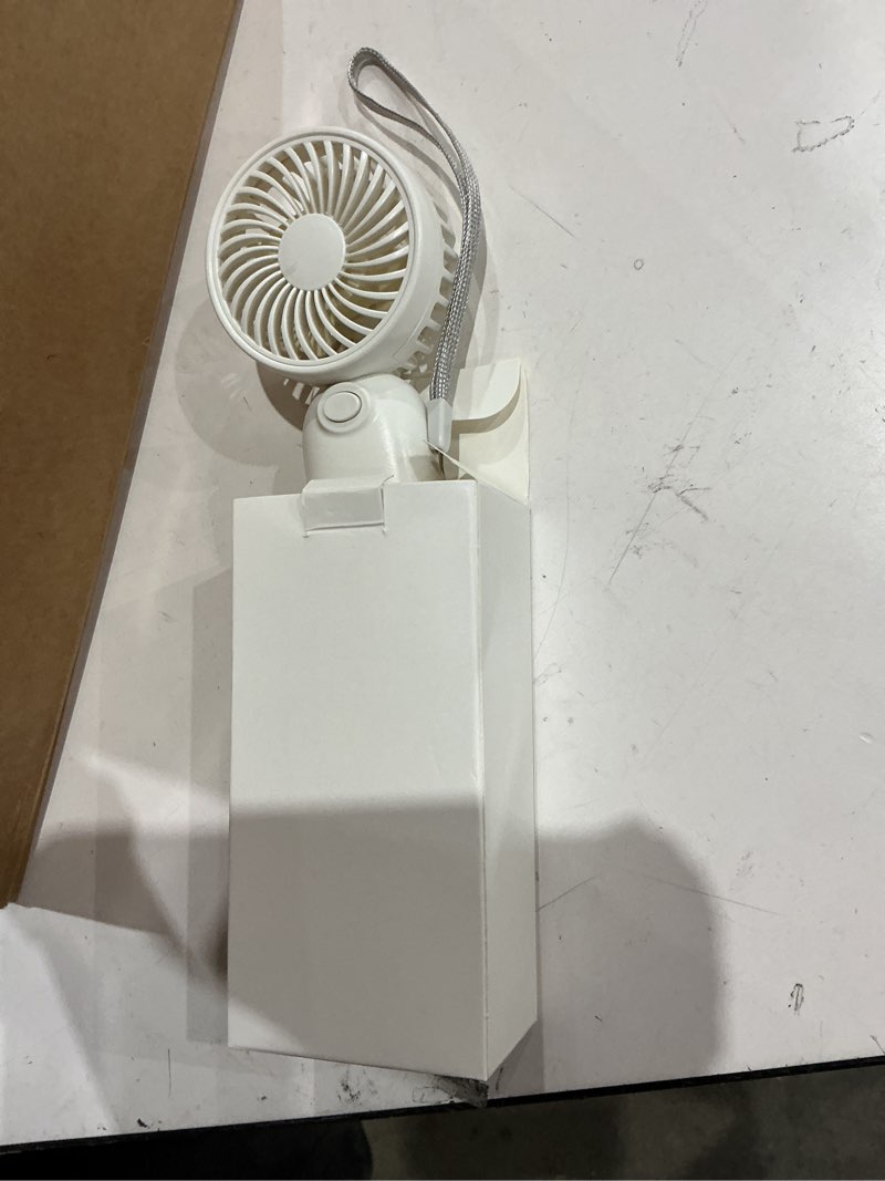 Condition photo showing Good Condition for woanger 50pcs portable mini handheld fan bulk with rope lash desk fan for makeup summer appreciation gifts individually boxed for wedding travel camping hiking (gray) gray 50