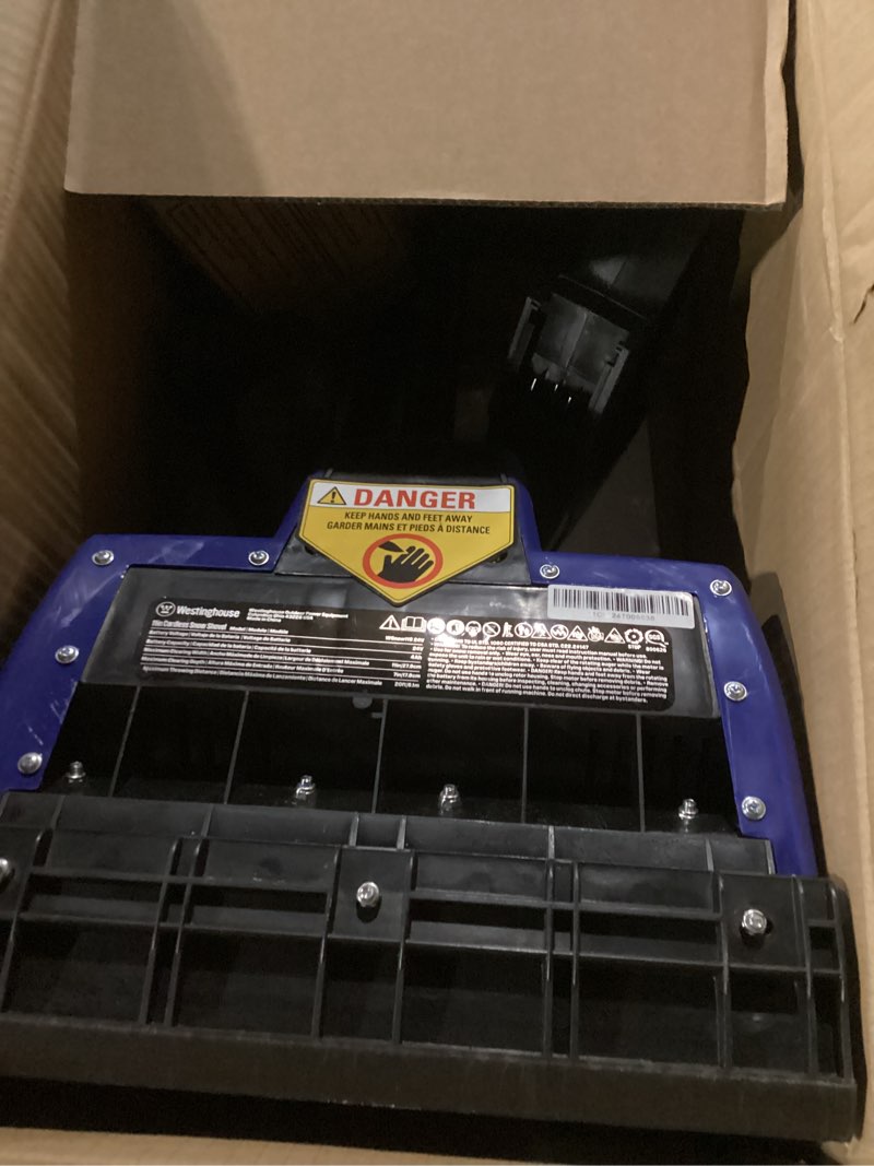 Condition photo showing New/Like New for Westinghouse WSnow11S 24V Cordless Snow Shovel 11 Inch Kit, 24V 4Ah Battery, Fast Charger, Electric Snow Shovel with 20ft Throwing Distance, Plows 75lbs/min, Compatible with Snow Joe Batteries 11 Inch with Battery/Charger