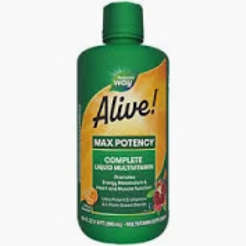 (Best by 02/2026)Nature s Way Alive! Max Potency Liquid Multivitamin  30.4 Fl Oz.  Citrus Flavored