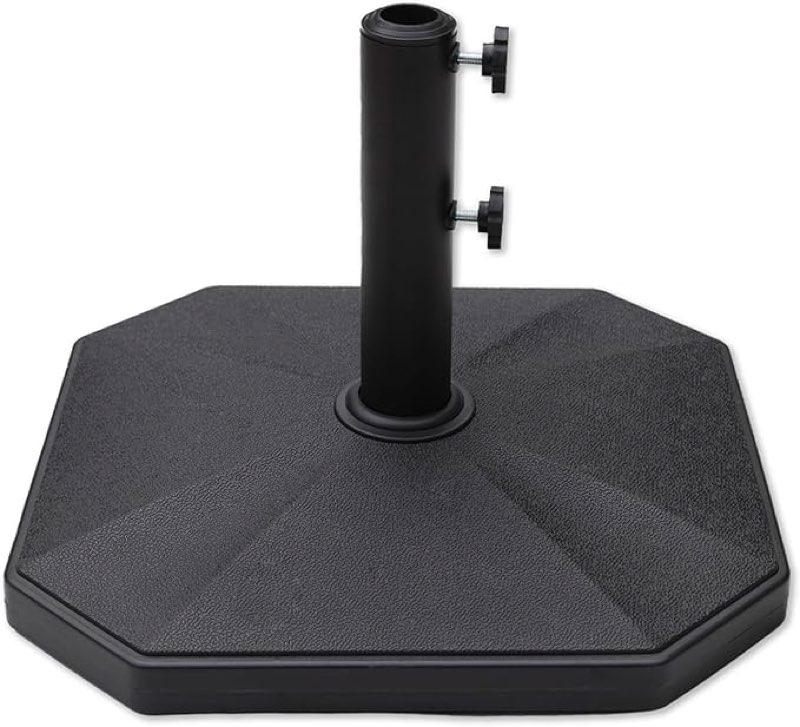 C-Hopetree 40 lb Heavy Duty Square Patio Base Stand for Outdoor Market Table Umbrella, Black