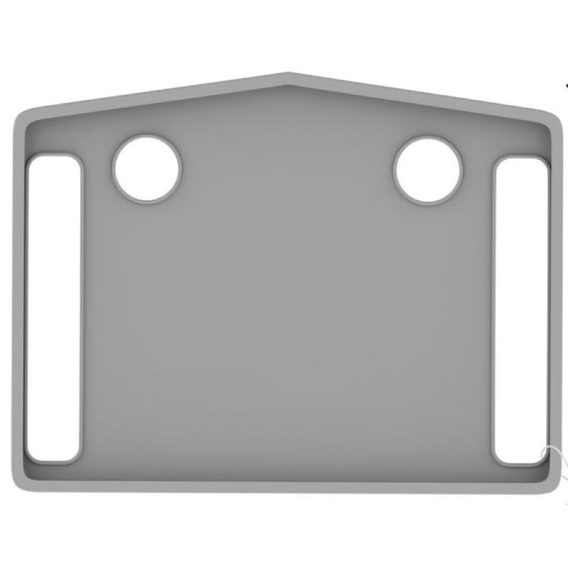 Walker Tray Table with 2 Cup Holders - Universal Trays for Standard Folding Walkers - Home Mobility Accessories by Bluestone (Gray)