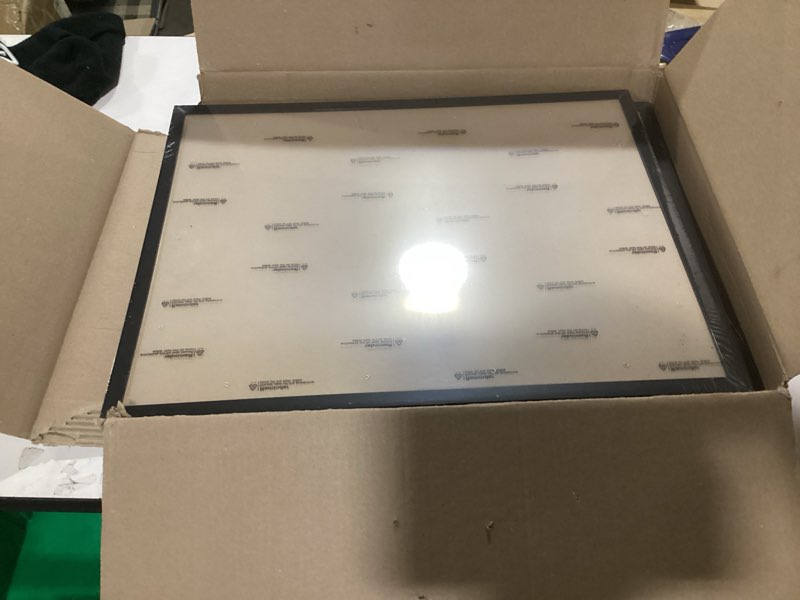 Condition photo showing New/Like New for Similar to 20x30 Picture Frame Set - 4 Pack, Black Wood Photo Frames - Displays Photos 18x24 with Mat or 20 x 30 without - Room, Office, Gallery, Studio, and Hallway Decor - Wall Hanging Black 20x30