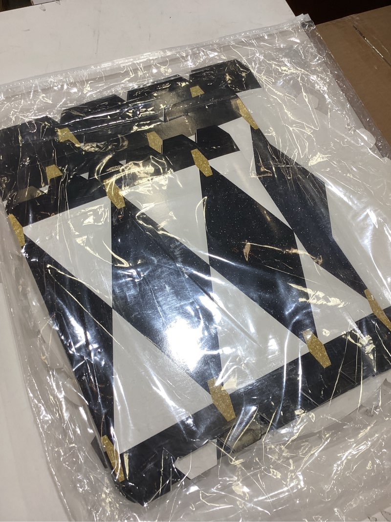 Condition photo showing New/Like New for Spiareal 3 Pcs Christmas Drum Cardboard Stand up Decor Large 18, 16, 14 Inches Paper Drums for Classic Nutcracker Drum Pattern Xmas Holiday Festival Decor (Black and White Series)