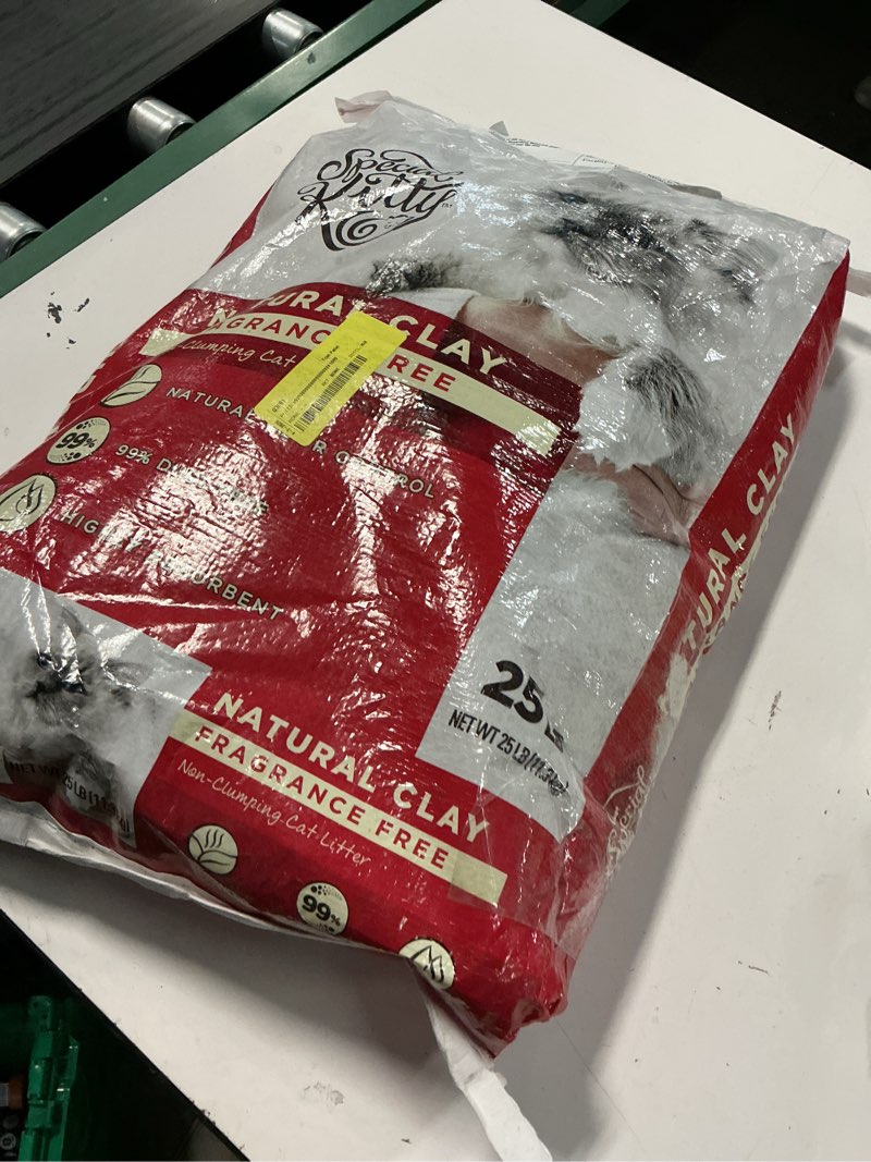 Condition photo showing Good Condition for date 03/09/2026) special kitty fragrance free natural clay non-clumping cat litter  25 lb