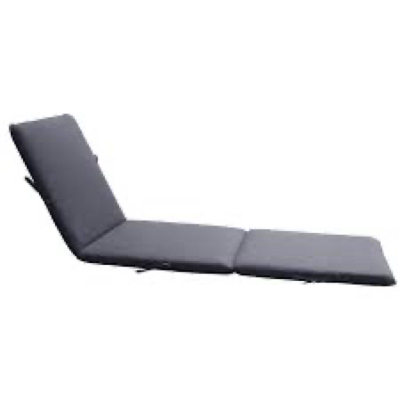 BOSSIMA Outdoor 74" Chaise Lounge Chair Cushions Bench Seasonal Replacement Cushion, olefin charcoal Grey