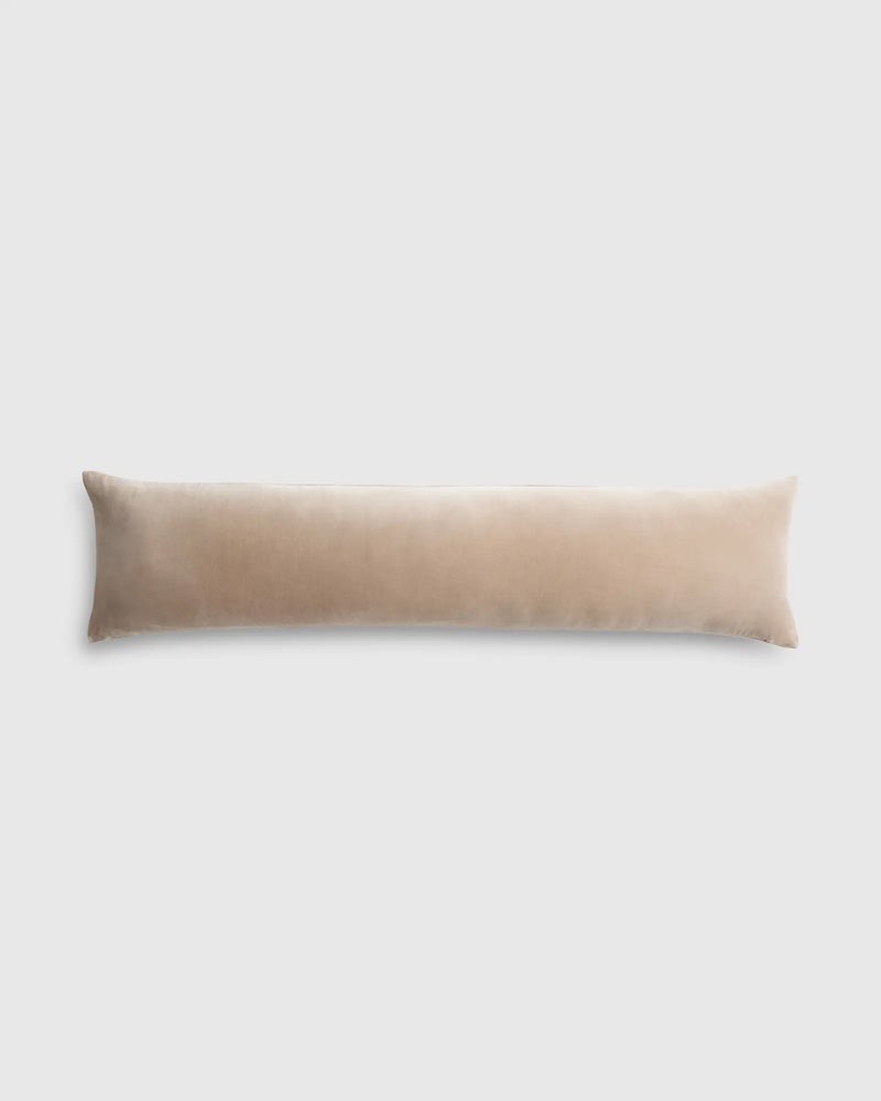 cotton velvet oversized lumbar pillow cover color: taupe size: not selected  12"x48"