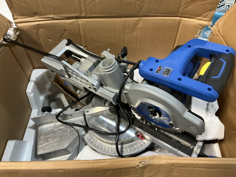 Condition photo showing As Is for kobalt compact 7-1/4-in 10-amp single bevel sliding compound corded miter saw
