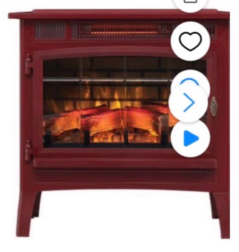 duraflame 3d black infrared electric fireplace stove with remote control