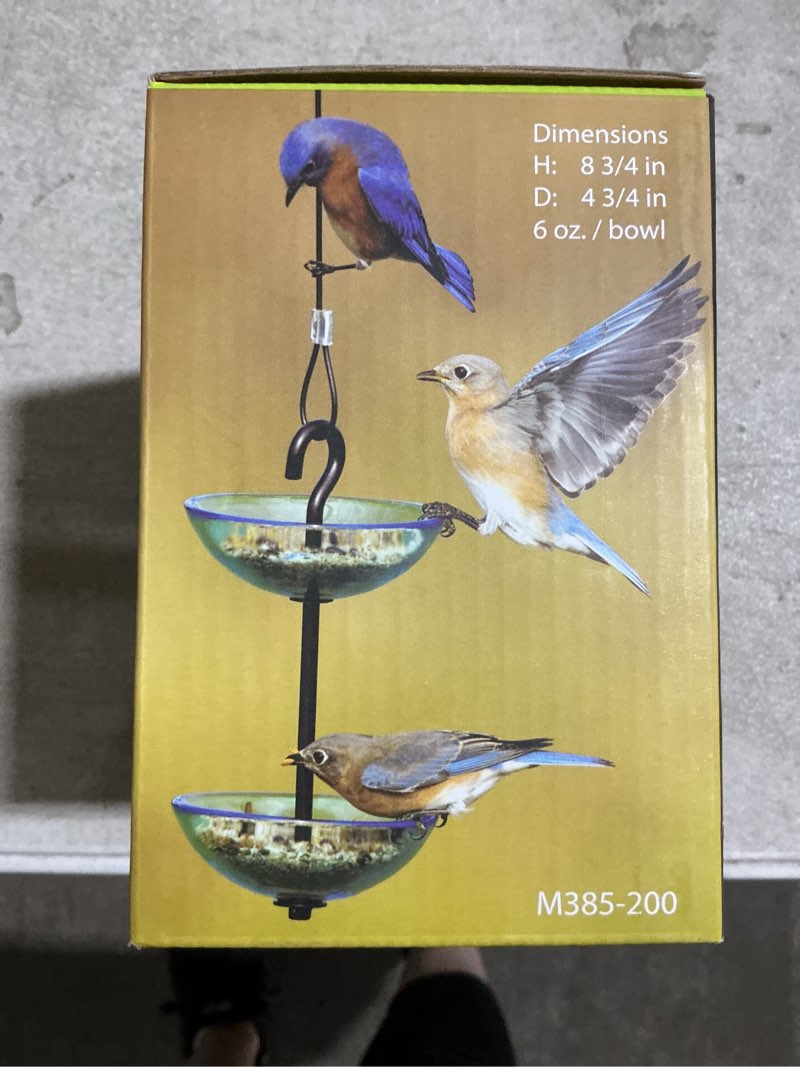 Condition photo showing New/Like New for Color may vary,  Double Hanging Poppy Feeder,