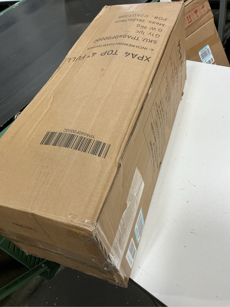 Condition photo showing New/Like New for novilla king memory foam mattress topper 2 inch, cooling gel infused, ventilated pressure relief pad, soft comfort for sofa, rv, camper, dorm room 2 inch blue king