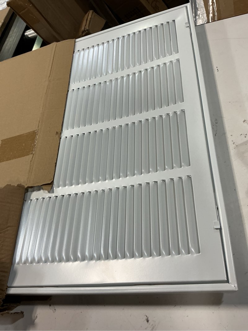 Condition photo showing Good Condition for return air grille,air return vent cover grill for ceiling and wall,steel hvac a/c vent cover grill fits duct opening 20"w x 12"h,holds 1" thick ac filter 20''w×12''h