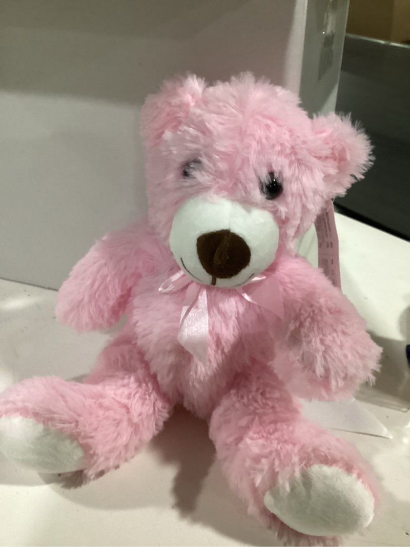 Condition photo showing As Is for ***incomplete**(only 9 teddybears)maogolan 10pcs bulk teddy bears stuffed animals baby shower, soft small stuffed bears in bulk, 13.5\\\" cuddly mini teddy centerpiece,wedding,party,engagement,pink pink-10pcs