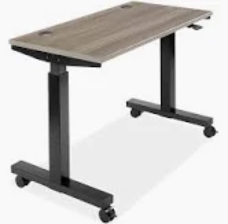 Marsail Standing Workstation with Drawer, 48x24 Adjustable Height Table, Electric Sit-Stand Station,
