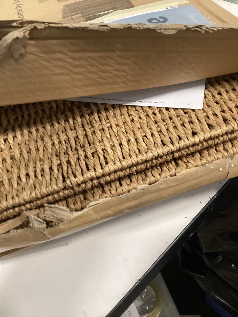Condition photo showing Good Condition for Vagusicc Wicker Baskets, Set of 2 Hand-Woven Storage Baskets for Shelves with Handles, Foldable Cube