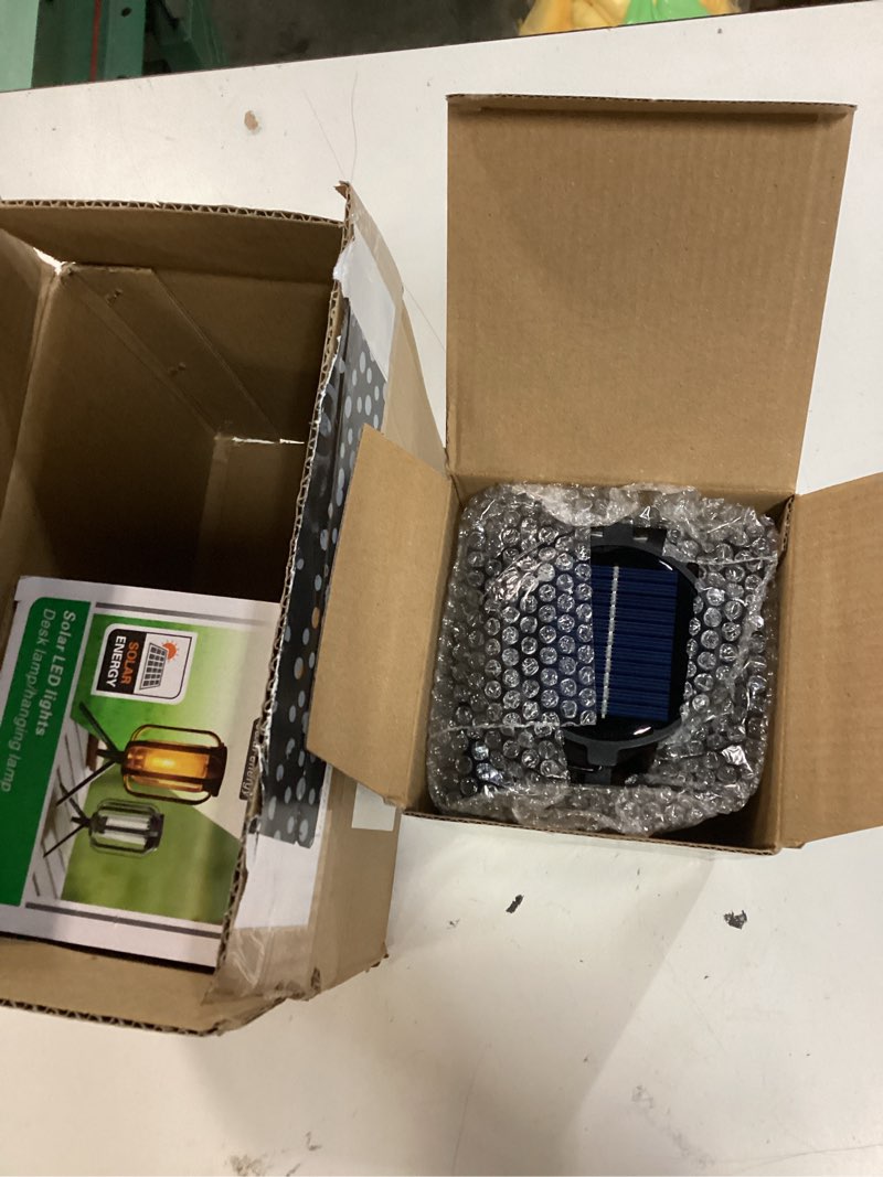 Condition photo showing New/Like New for kaion solar lantern outdoor lights, 4 light modes, hanging waterproof lamp decorative for patio, lawn, deck, umbrella, tent, tree, yard, driveway, outside porch and garden, camping (2 pack)