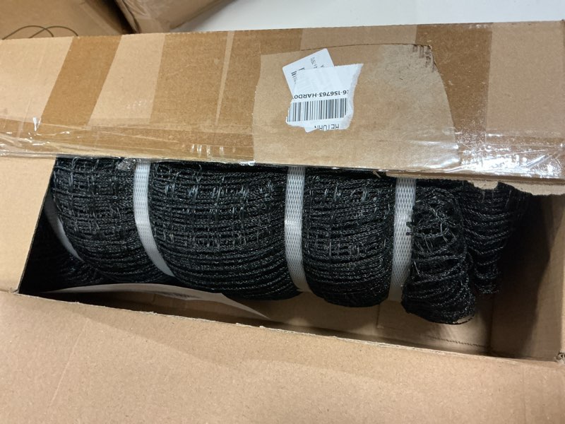 Condition photo showing New/Like New for deer fence netting, 4 x 75ft heavy duty plastic mesh deer netting, 55gsm deer fence for garden, reinforced edges anti bird netting mesh for trees vegetable raised bed(55gsm, 4 x 75ft) 55gsm, black 4 x 75ft