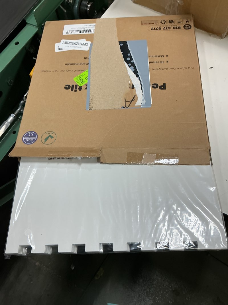 Condition photo showing New/Like New for art3d 10-sheet heavy-duty peel and stick backsplash, waterproof wall tiles stick on kitchen backsplash living space, beige & white 12 x 12 inch beige & white