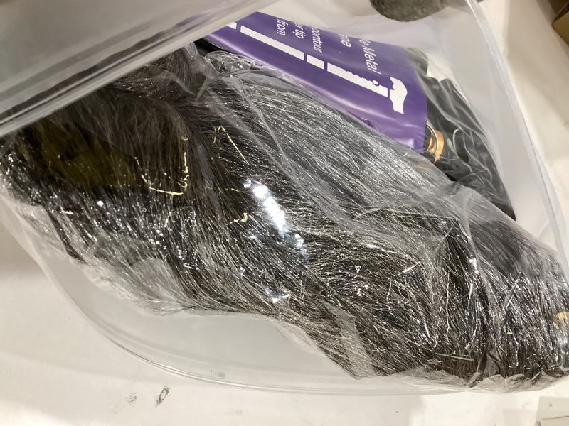 Condition photo showing Good Condition for santoy old grandma wig costume set for women and girls - perfect for 100 days of school, halloween cosplay, includes lady granny gray wig, cane and other accessories for adults and kids
