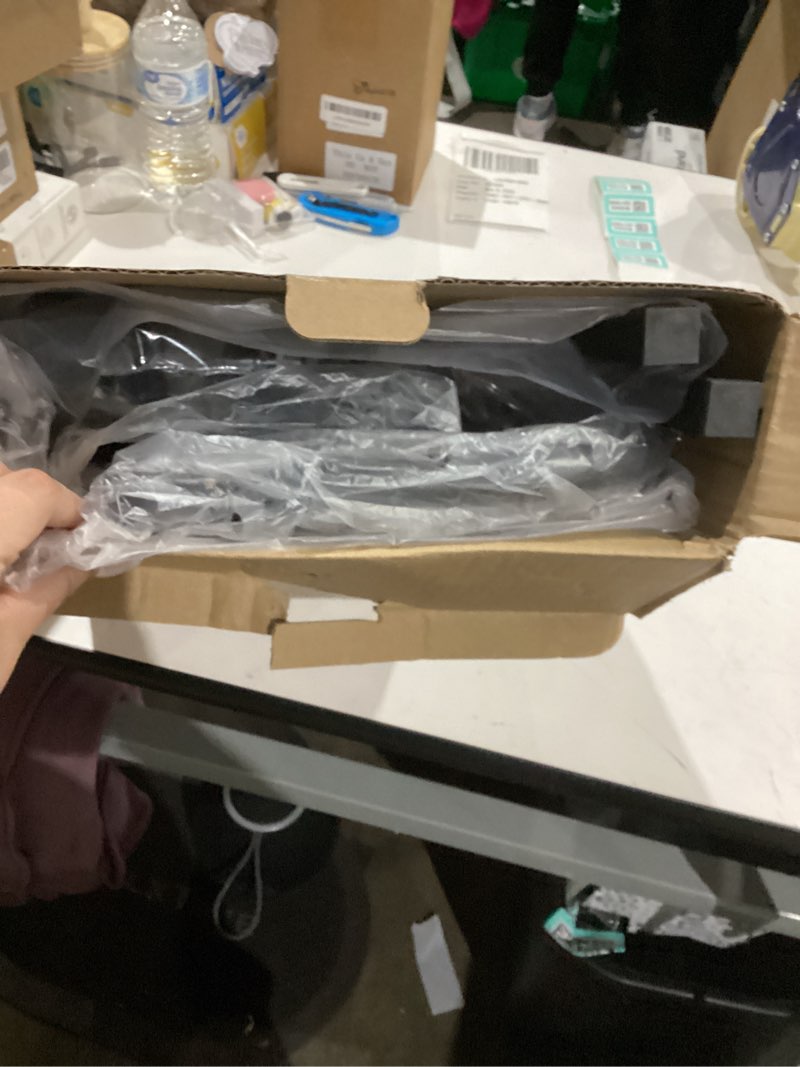 Condition photo showing Good Condition for Clothes Rack - Clothing Rack with Storage Mesh Shelf & Casters, Heavy-Duty Metal Clothing Rack for Hanging Clothes, Dresses, Coats, Large Load Capacity, Easy Assembly, Black, 28.0"x16.9"x59.0" Black 28.0" x 16.9" x 59.0" (1 Rod)