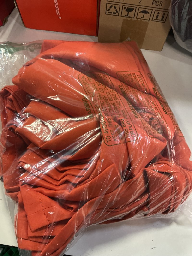 Condition photo showing Good Condition for koufall living room curtains 96 inches long,window treatments fall decorations for bedroom home,orange 52"w x 96"l (pack of 2) orange