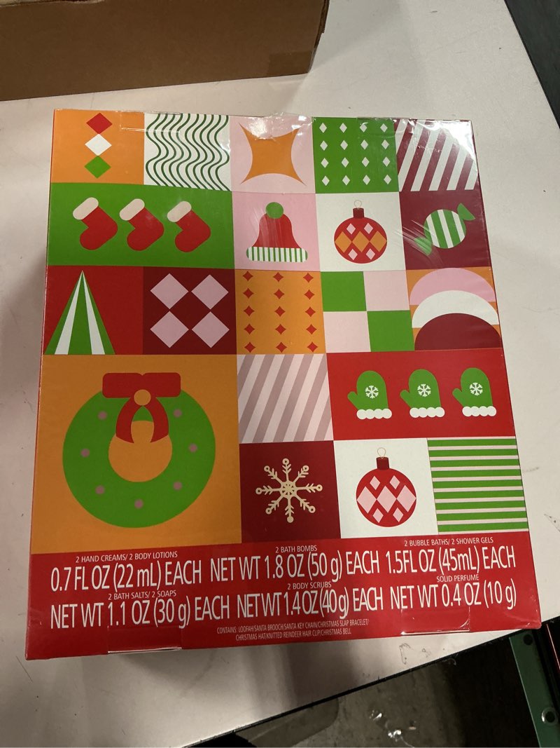 Condition photo showing New/Like New for 2025 Beauty Advent Calendar Christmas Gifts for Women with Hand Cream, Bubble Bath, Bath Bomb Spa Gifts for Daughter Girls New Year Advent Calendar for Beauty Red