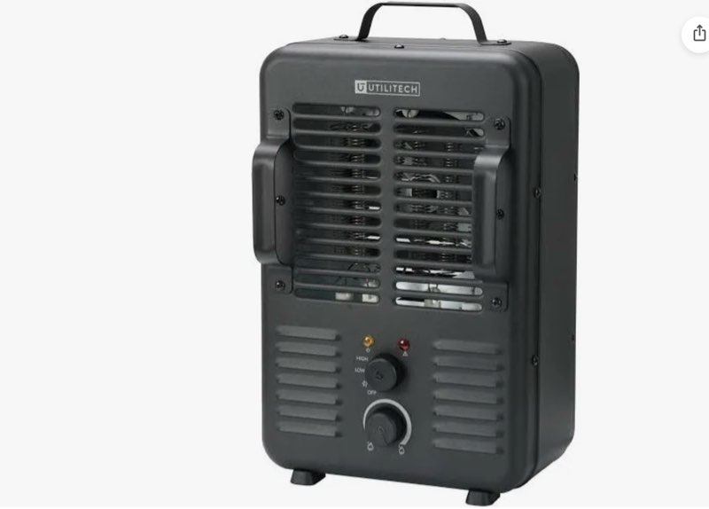 utilitech utility fan indoor electric space heater with thermostat