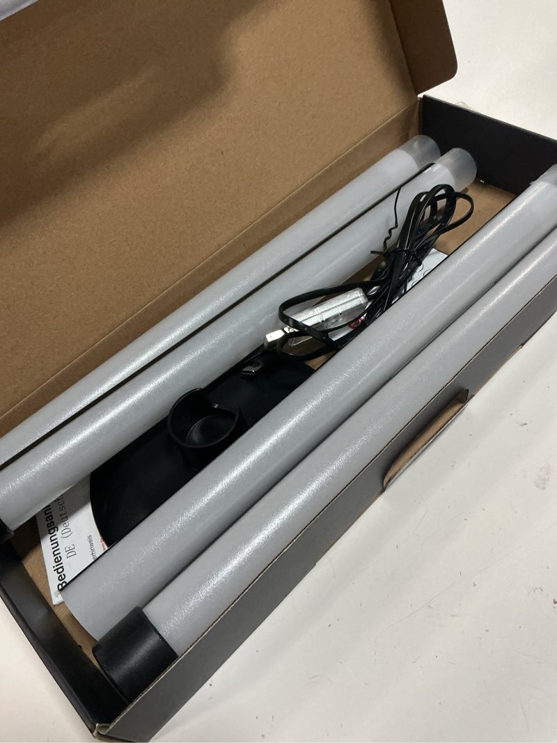 Condition photo showing As Is for ledagic led corner floor lamp usb powered with app & remote control, ic+rgbw color changing led lamp music sync, timer setting, standing lamps for living room lamp bedroom gaming room, 1 pack