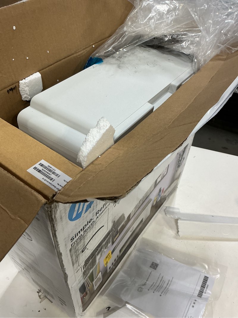 Condition photo showing As Is for hp smart tank 5000 wireless all-in-one ink tank printer, scanner, copier with 2 years of ink included, best-for-home, cartridge-free, refillable, ai-enabled, an ecotank alternative (5d1b6a)
