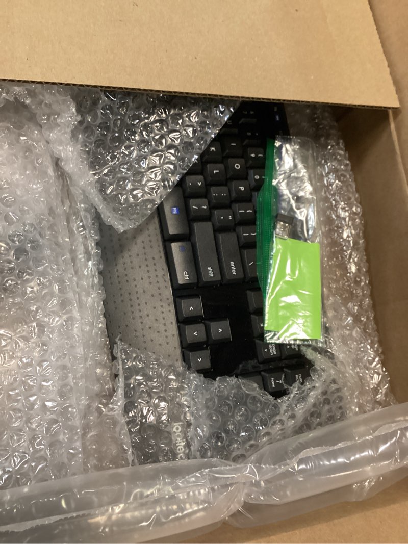 Condition photo showing Good Condition for logitech mk345 wireless keyboard and mouse combo with palm rest, 2.4 ghz usb receiver, compatible with pc, laptop, black 1