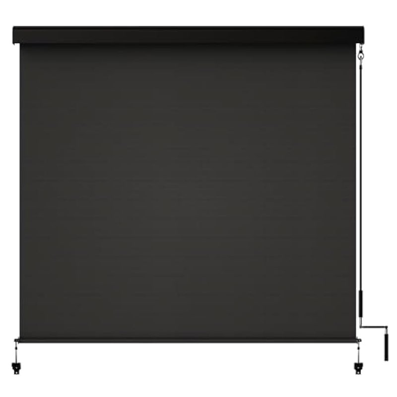 Outdoor sun shade roll black