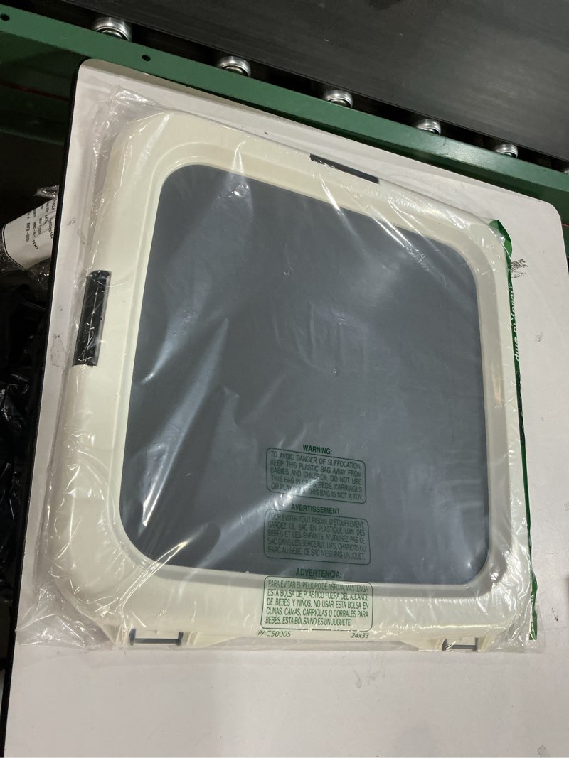 Condition photo showing Good Condition for IRIS USA Pee Pad Holder - For Regular Sized Dog and Puppy Pee Pads, Secured Latches, Non-Skid Feet, High Polish Finish for Easy Cleaning, Leak Protection, Fits 22"x22" Pad or Larger, Square, Dark Gray Regular White/Gray