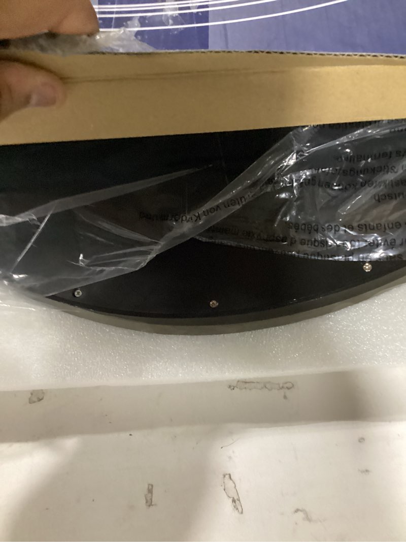 Condition photo showing Good Condition for 20 inch black led ceiling light, dimmable with remote control, modern, ultra thin flush mount, round light fixtures, 48w, 4800 lumen, for bedroom, living room, kitchen, dining room black 19.7 inch
