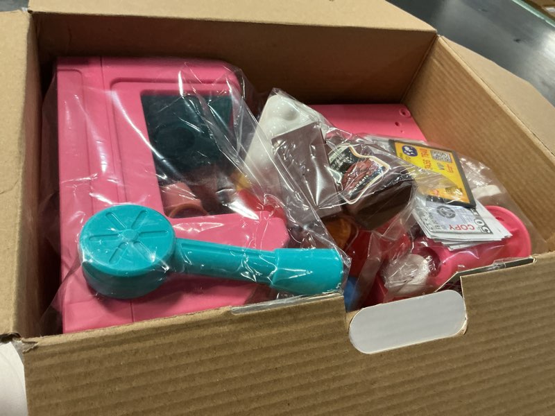 Condition photo showing Good Condition for FS Kids Pretend Play Store Set with Toy Cash Register for Kids, 45 Piece Accessories Grocery Store Playset with Scanner, Food & Play Money & Ice Cream Maker for 3+ Kids 5-8 Girls, Pink