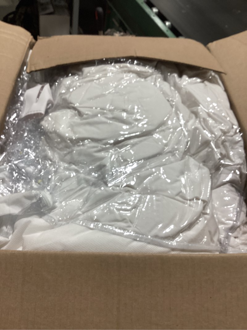 Condition photo showing Good Condition for ugg kenzie full/queen comforter set with 2 pillow shams plush faux fur bedding soft warm down alternative comforter washable hypoallergenic fluffy blanket set for bedroom, full/queen size, white snow white full/queen