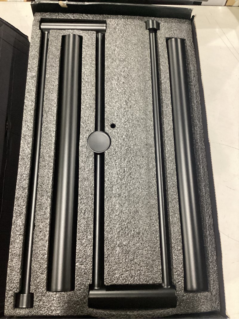 Condition photo showing Good Condition for yumore freestanding towel rack floor tall bath towel holder, big modern towel drying holder stand black 20.7inch-3 bars
