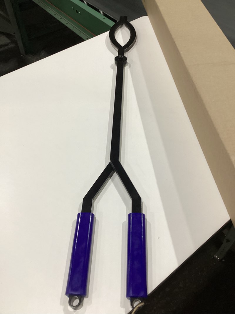 Condition photo showing As Is for 40in Heavy Duty Fire Tongs Firewood Grabber Tool with Scissor Shape Serrated, Log Claw Tongs for Bonfire Campfire Fire Pit Outdoor Indoor Log Grabber Rustproof Safely Moves Firewood 40in Fire Tongs