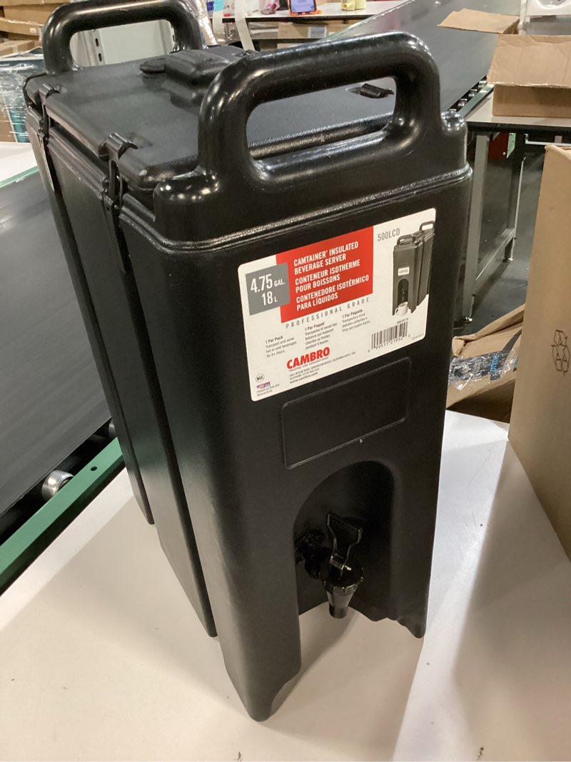 Condition photo showing As Is for Camtainer® 5 Gallon Capacity Black